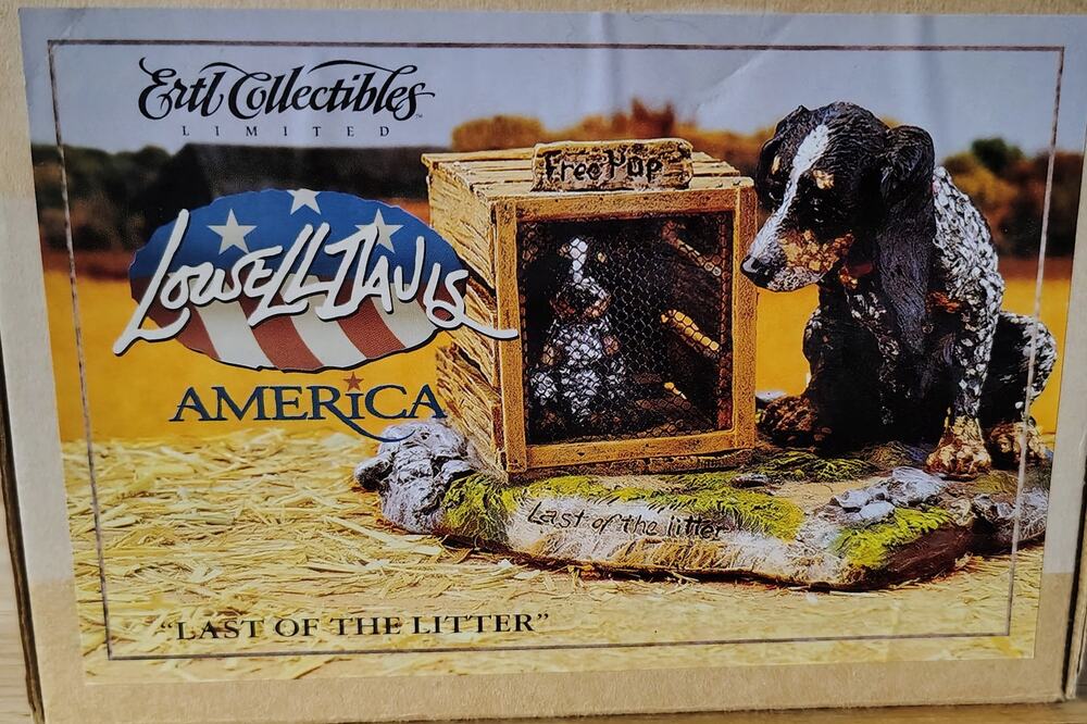 Vintage 1997 Lowell Davis America "Last of the Litter" Limited Edition Figurine